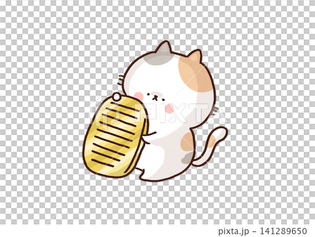A cat is holding a gleaming golden coin tightly (like giving a coin to a cat). A cat is holding a gleaming golden coin tightly (like giving a coin to a cat). 141289650