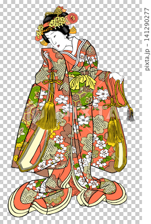 身著和服的江戶美人 141290277