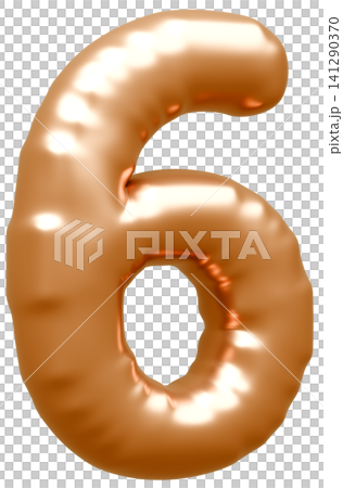 3D image_balloon_6_gold 3D image_balloon_6_gold 141290370