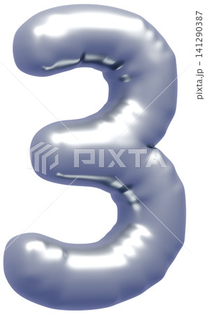 3D画像_風船_3_シルバー 141290387