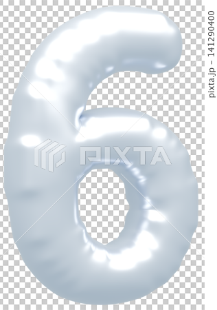 3D画像_風船_6_シルバー 3D画像_風船_6_シルバー 141290400