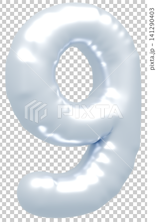 3D image_balloon_9_silver 3D image_balloon_9_silver 141290403