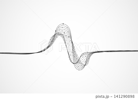 Abstract futuristic data flow line graph with connected nodes on white background Abstract futuristic data flow line graph with connected nodes on white background 141290898