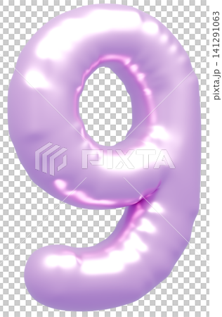 3D image_balloon_9_purple 3D image_balloon_9_purple 141291063