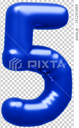 3D image_balloon_5_blue 3D image_balloon_5_blue 141291069
