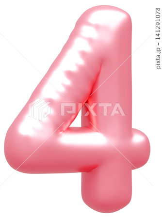 3D画像_風船_4_ピンク 3D画像_風船_4_ピンク 141291078
