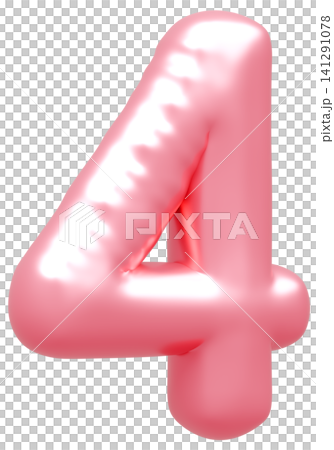3D画像_風船_4_ピンク 3D画像_風船_4_ピンク 141291078