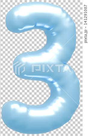 3D image_balloon_3_淺藍色 3D image_balloon_3_淺藍色 141291087
