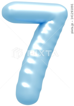 3D画像_風船_7_水色 141291091