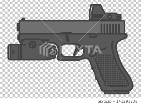 Custom pistol equipped with optical sight and weapon light Custom pistol equipped with optical sight and weapon light 141291238
