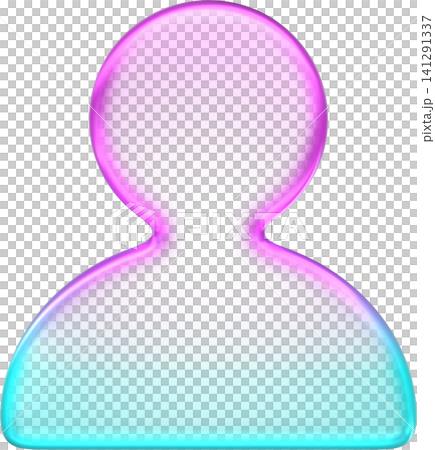 Pastel holographic user avatar icon with smooth pink and cyan neon soft gradient. Translucent fluid glossy design element suited for member profile login interface button Pastel holographic user avatar icon with smooth pink and cyan neon soft gradient. Translucent fluid glossy design element suited for member profile login interface button 141291337