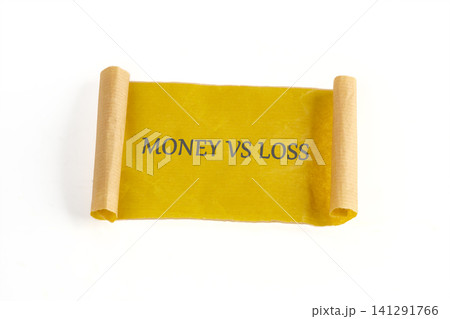 Financial dilemma displayed on a curled vintage paper texture showing the stark contrast between wealth accumulation and potential economic downfall or bankruptcy Financial dilemma displayed on a curled vintage paper texture showing the stark contrast between wealth accumulation and potential economic downfall or bankruptcy 141291766