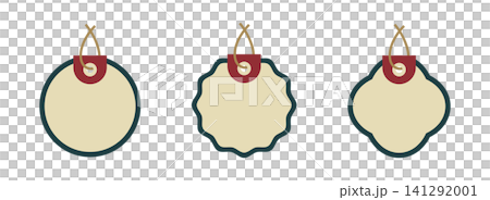 Illustration set of circular tags with copy space Illustration set of circular tags with copy space 141292001
