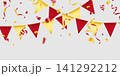 Vector illustration of a party flag background for celebrations and festivals. 141292212