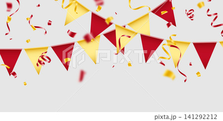 Vector illustration of a party flag background for celebrations and festivals. Vector illustration of a party flag background for celebrations and festivals. 141292212