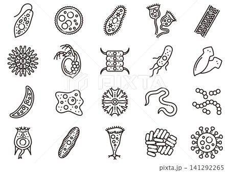微生物アイコン01 Microorganism Icon 微生物アイコン01 Microorganism Icon 141292265