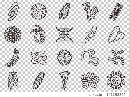 微生物アイコン01 Microorganism Icon 微生物アイコン01 Microorganism Icon 141292265