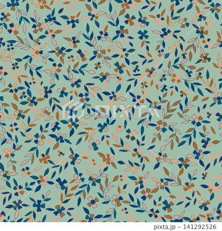 Blooming meadow flowers seamless pattern. Perfect for fashion, wallpapers, fabric print and kids clothing. Trendy floral design. Blooming meadow flowers seamless pattern. Perfect for fashion, wallpapers, fabric print and kids clothing. Trendy floral design. 141292526