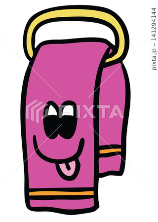 Hand drawn illustrations of hanging towel cartoon for toiletry, bathroom, office workers, house, interior, vanity, lifestyle, morning routine, washroom, cleaning, department store, grocery, comic book Hand drawn illustrations of hanging towel cartoon for toiletry, bathroom, office workers, house, interior, vanity, lifestyle, morning routine, washroom, cleaning, department store, grocery, comic book 141294144