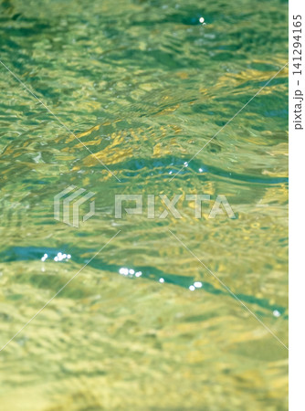 森の水面がキラキラ輝く新緑のイメージ素材 森の水面がキラキラ輝く新緑のイメージ素材 141294165