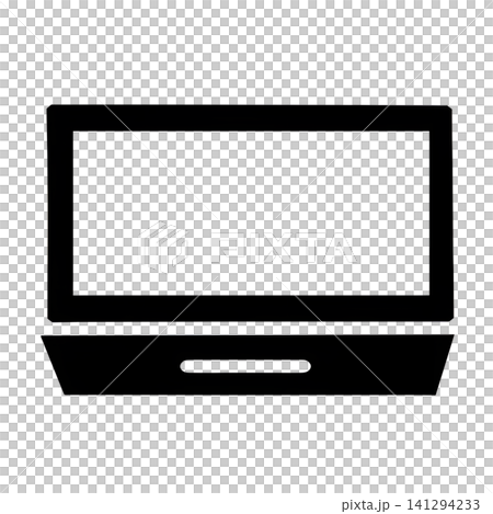 Black icon on a computer Black icon on a computer 141294233