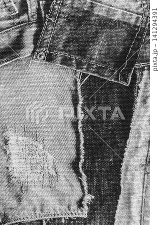 Grey Denim Material Textile Jeans Fabric Background Structure Backdrop Vintage Gray Grey Denim Material Textile Jeans Fabric Background Structure Backdrop Vintage Gray 141294391