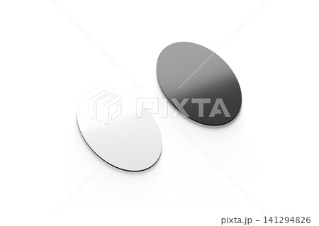 Blank black and white oval fridge magnet mockup png transparent background 3d rendering. Empty elliptic magnetized icon mock up cut out. Clear sticky travel souvenir for refrigerator surface template. Blank black and white oval fridge magnet mockup png transparent background 3d rendering. Empty elliptic magnetized icon mock up cut out. Clear sticky travel souvenir for refrigerator surface template. 141294826