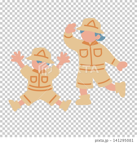 A parent and child on an adventure A parent and child on an adventure 141295081