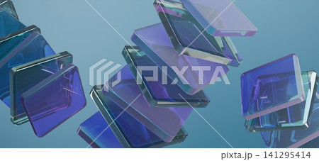 Abstract Floating Transparent Glass Squares Modern Luxury Crystal Geometric Background 3D Render Illustration Abstract Floating Transparent Glass Squares Modern Luxury Crystal Geometric Background 3D Render Illustration 141295414