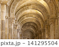 Vezelay basilica nave with Romanesque arches and columns Vezelay basilica nave with Romanesque arches and columns 141295504