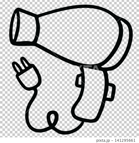 Hand drawn outline of hair dryer cartoon for kid colouring book, toiletry, bathroom, office worker, house, vanity, lifestyle, morning routine, washroom, cleaning, department store, grocery, comic book Hand drawn outline of hair dryer cartoon for kid colouring book, toiletry, bathroom, office worker, house, vanity, lifestyle, morning routine, washroom, cleaning, department store, grocery, comic book 141295661
