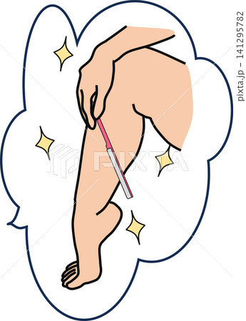 ムダ毛処理のイラスト ムダ毛処理のイラスト 141295782