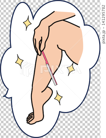 ムダ毛処理のイラスト ムダ毛処理のイラスト 141295782