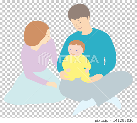 Baby and mother and father Baby and mother and father 141295830
