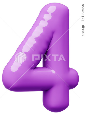 3D画像_風船_4_紫 3D画像_風船_4_紫 141296090