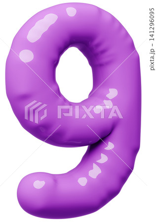 3D画像_風船_9_紫 141296095