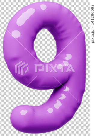 3D画像_風船_9_紫 141296095