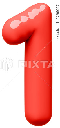 3D画像_風船_1_赤 3D画像_風船_1_赤 141296097