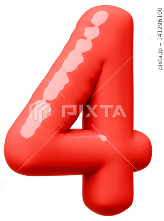 3D画像_風船_4_赤 3D画像_風船_4_赤 141296100