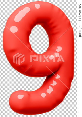 3D image_balloon_9_red 3D image_balloon_9_red 141296105