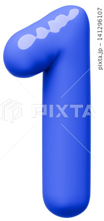 3D画像_風船_1_青 3D画像_風船_1_青 141296107