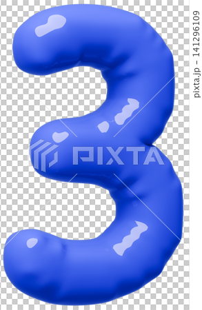 3D画像_風船_3_青 141296109