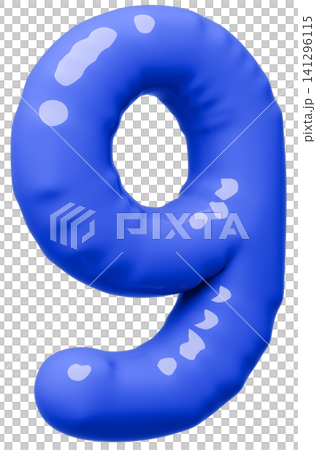 3D image_balloon_9_blue 3D image_balloon_9_blue 141296115
