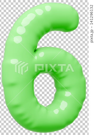 3D image_balloon_6_green 3D image_balloon_6_green 141296132