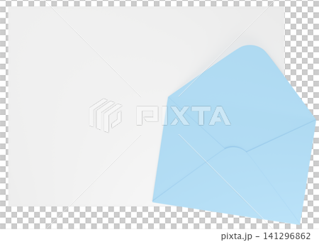 3D illustration_Letter set_Light blue 3D illustration_Letter set_Light blue 141296862
