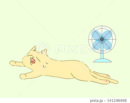 扇風機にあたる猫 扇風機にあたる猫 141296998