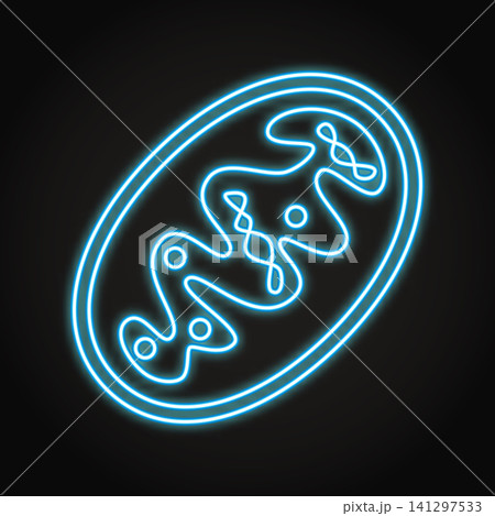 Mitochondria neon icon 141297533