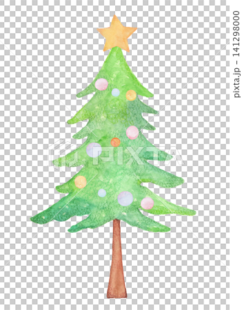 Christmas tree drawn in watercolor Christmas tree drawn in watercolor 141298000