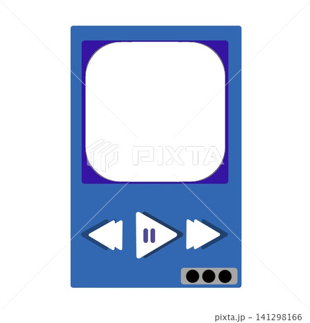 Digital MP3 Player Icon Blue Vector Illustration   141298166
