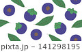 Seamless pattern whole mangosteen and green leaves. Repeating pattern of purple mangosteen. Seamless background with exotic fruit mangosteen 141298195